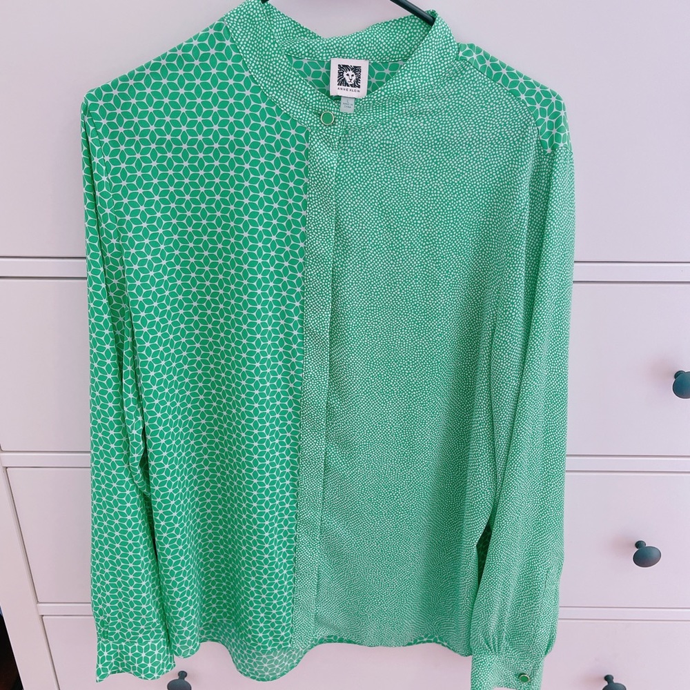 Anne Klein Printed Blouse long sleeve